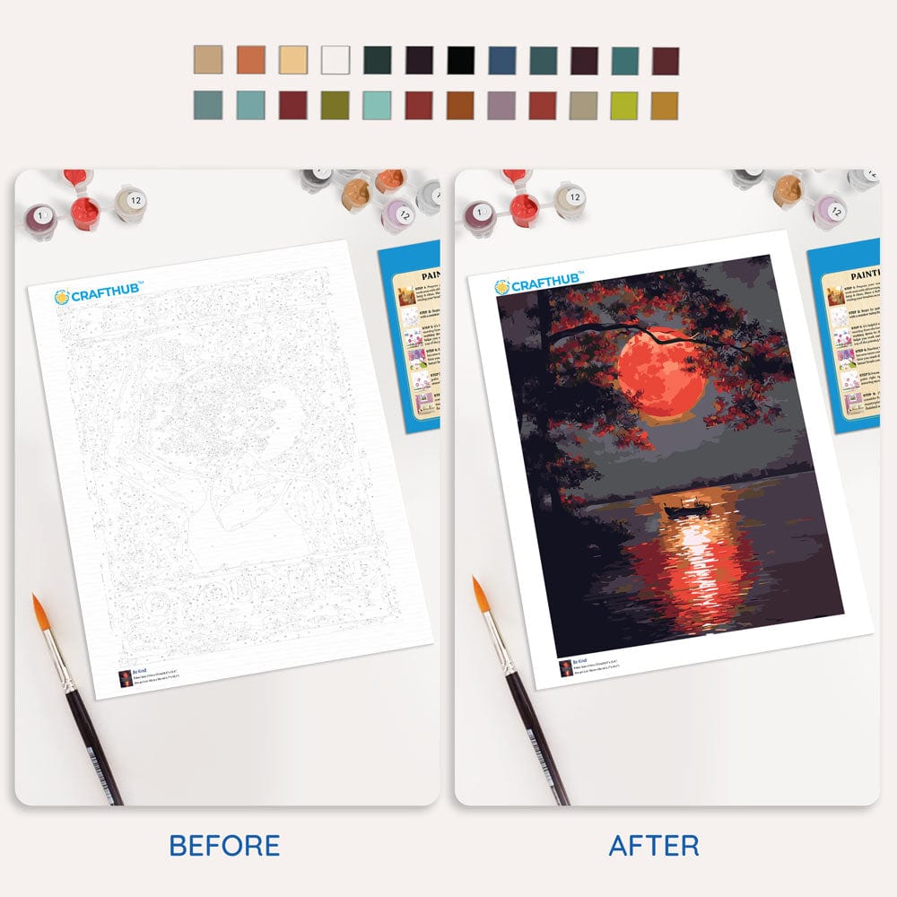 Red Moon - Paint By Numbers Kit (ONLINE ORDER ONLY)
