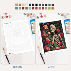 Rose Skull - Paint By Numbers Kit (ONLINE ORDER ONLY)