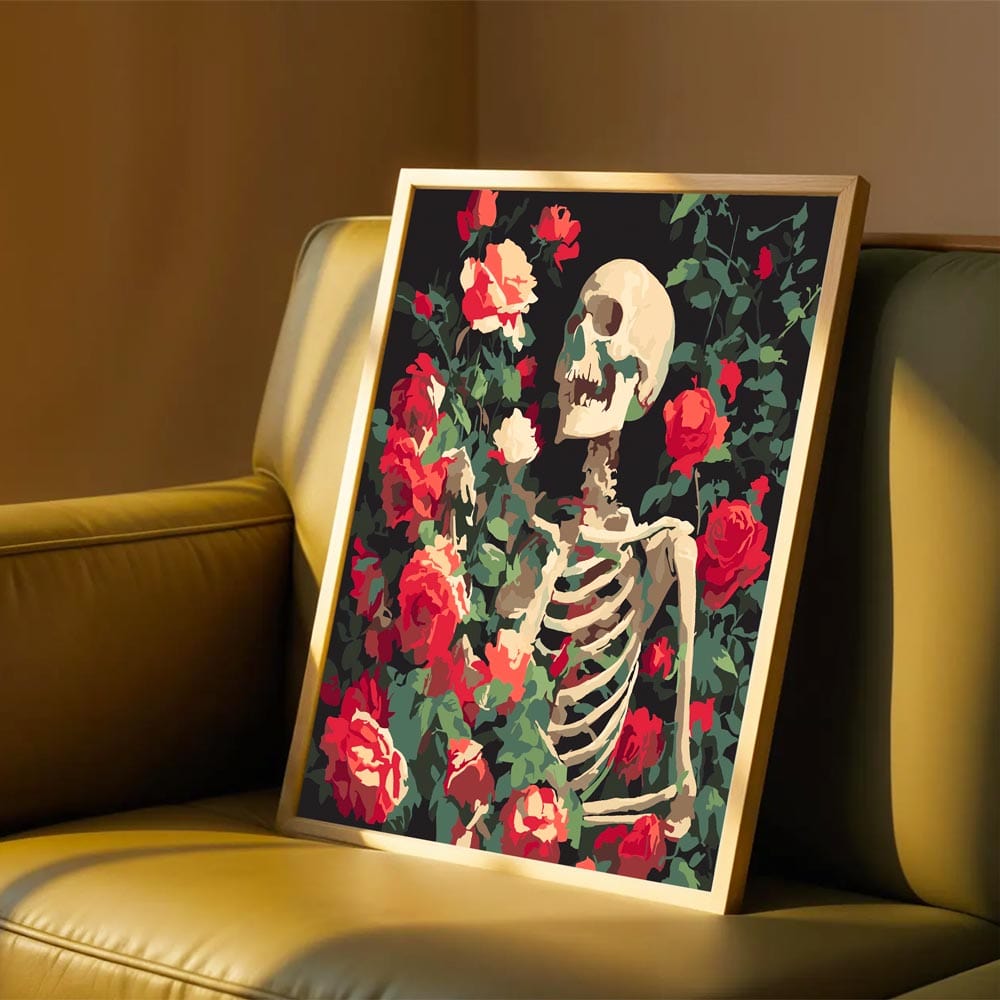Rose Skull - Paint By Numbers Kit (ONLINE ORDER ONLY)
