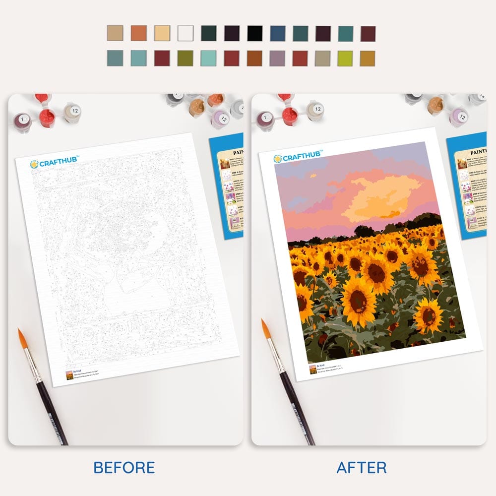 Sunflower Field - Paint By Numbers Kit (ONLINE ORDER ONLY)