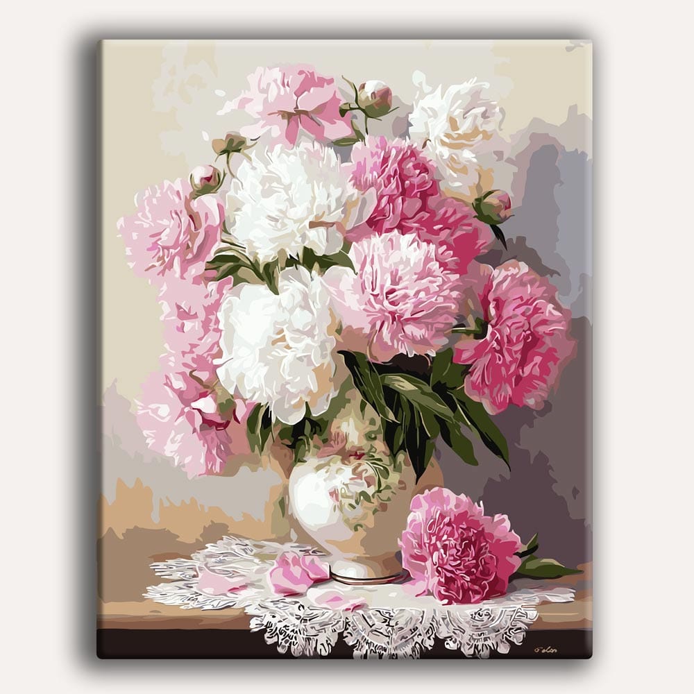 Vase of Peonies - Paint By Numbers Kit (ONLINE ORDER ONLY)