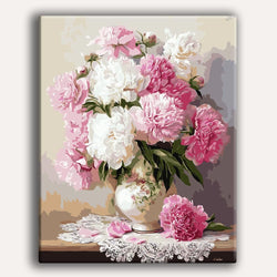 Vase of Peonies - Paint By Numbers Kit (ONLINE ORDER ONLY)