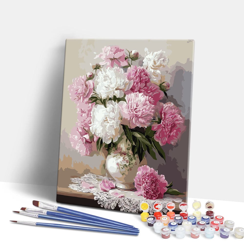 Vase of Peonies - Paint By Numbers Kit (ONLINE ORDER ONLY)