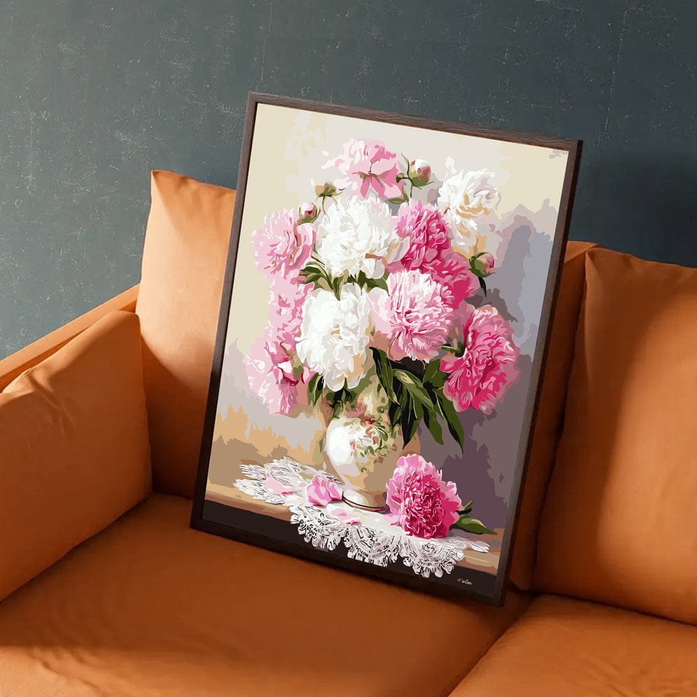 Vase of Peonies - Paint By Numbers Kit (ONLINE ORDER ONLY)