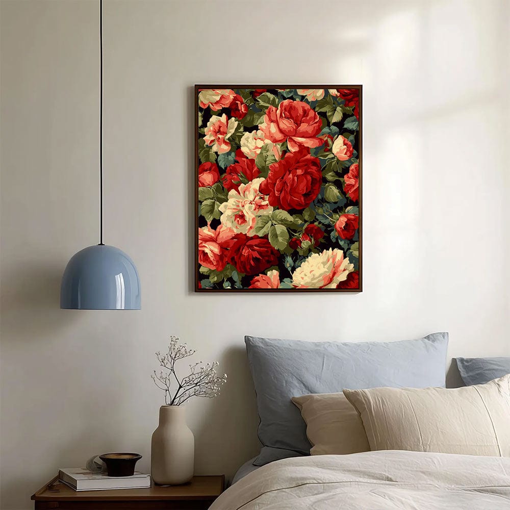 Vintage Red Roses - Paint By Numbers Kit (ONLINE ORDER ONLY)