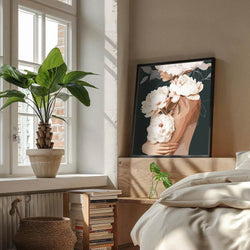 White Peonies in Love - Paint By Numbers Kit (ONLINE ORDER ONLY)