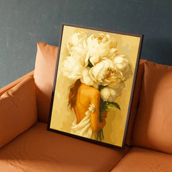 White Peonies Love - Paint By Numbers Kit (ONLINE ORDER ONLY)