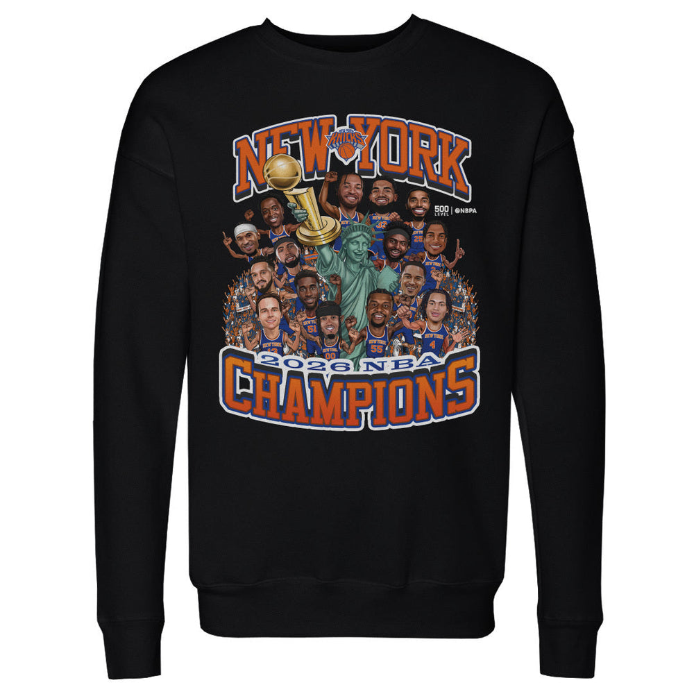 New York Knicks NBA Finals 2026 Champions Caricature WHT