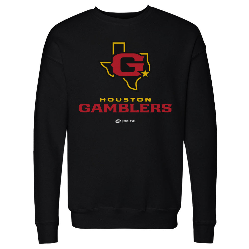 Houston Gamblers Primary Logo WHT (ONLINE ORDER ONLY)