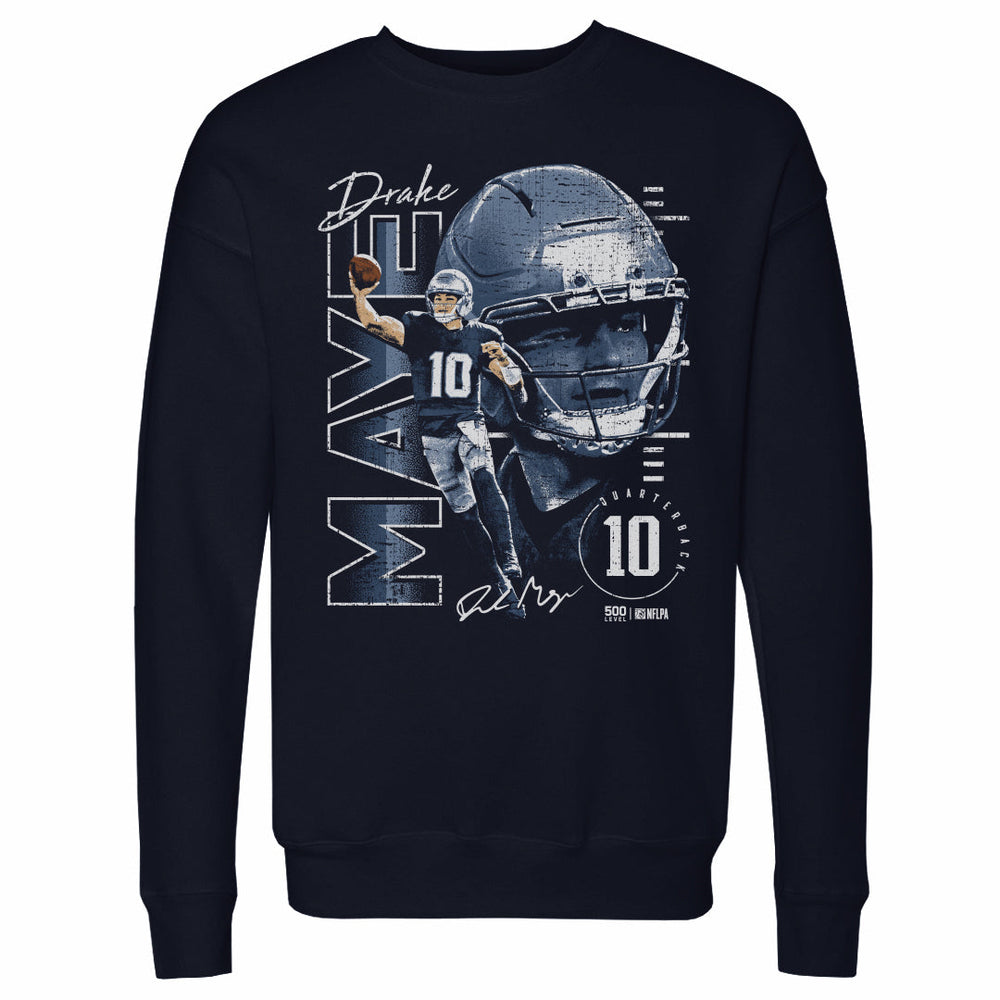 Drake Maye New England Vertical Name WHT (ONLINE ORDER ONLY)