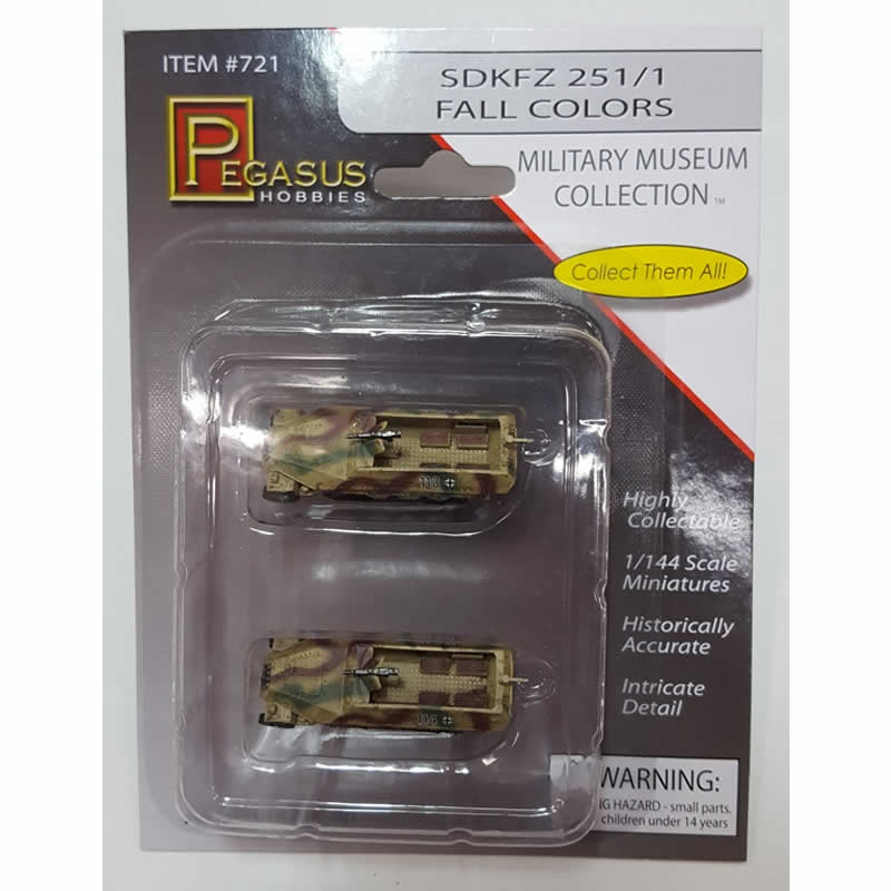 PEG0721 Sdkfz 251-1 Halftrack Fall Colors 1/144 Scale Model Pegasus (ONLINE ORDER ONLY)