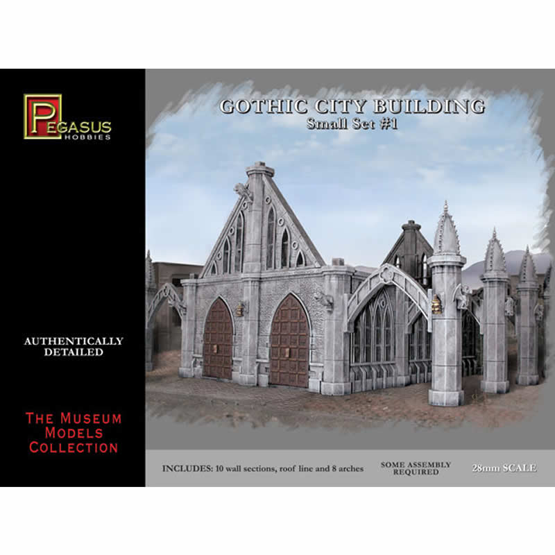 PEG4924 Gothic City Building Small Set 1 Miniature Terrain Pegasus Hobbies (ONLINE ORDER ONLY)