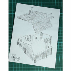 PEG7704 Russian Two Story Log House 1/72 Scale Plastic Model Kit Pegasus Hobbies (ONLINE ORDER ONLY)