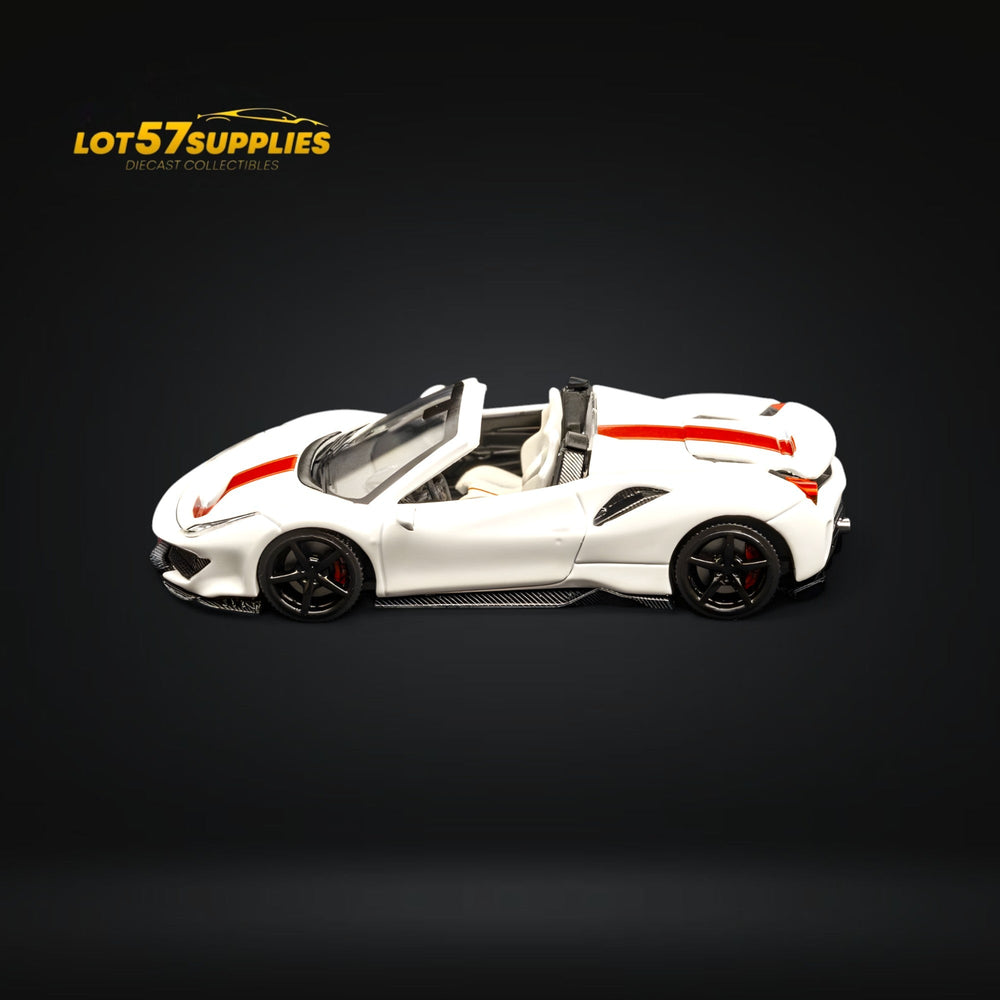 TPC Novitec 488 Roadster Pearl White - Red Stripe 1:64 (ONLINE ORDER ONLY)