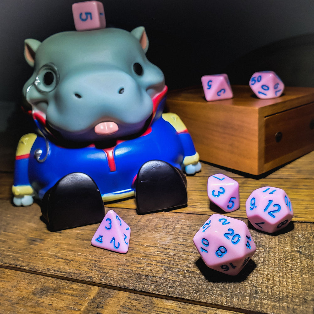 Cotton Candy - 7 Piece DnD Dice Set | Acrylic RPG Gaming Dice (ONLINE ORDER ONLY)