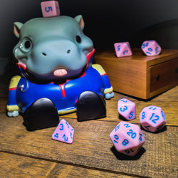 Cotton Candy - 7 Piece DnD Dice Set | Acrylic RPG Gaming Dice (ONLINE ORDER ONLY)