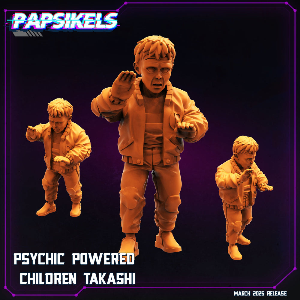 3D Printed Papsikels Psychic Powered Children MARCH 2025 CYBERPUNK 28mm 32mm (Online Only)