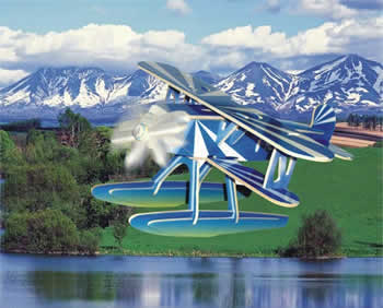 PUZC1004 Water Plane 3D Puzzle Colored by Puzzled Inc (ONLINE ORDER ONLY)