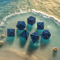 Enchanted Seas - 7 Piece DnD Dice Set | Acrylic RPG Gaming Dice (ONLINE ORDER ONLY)