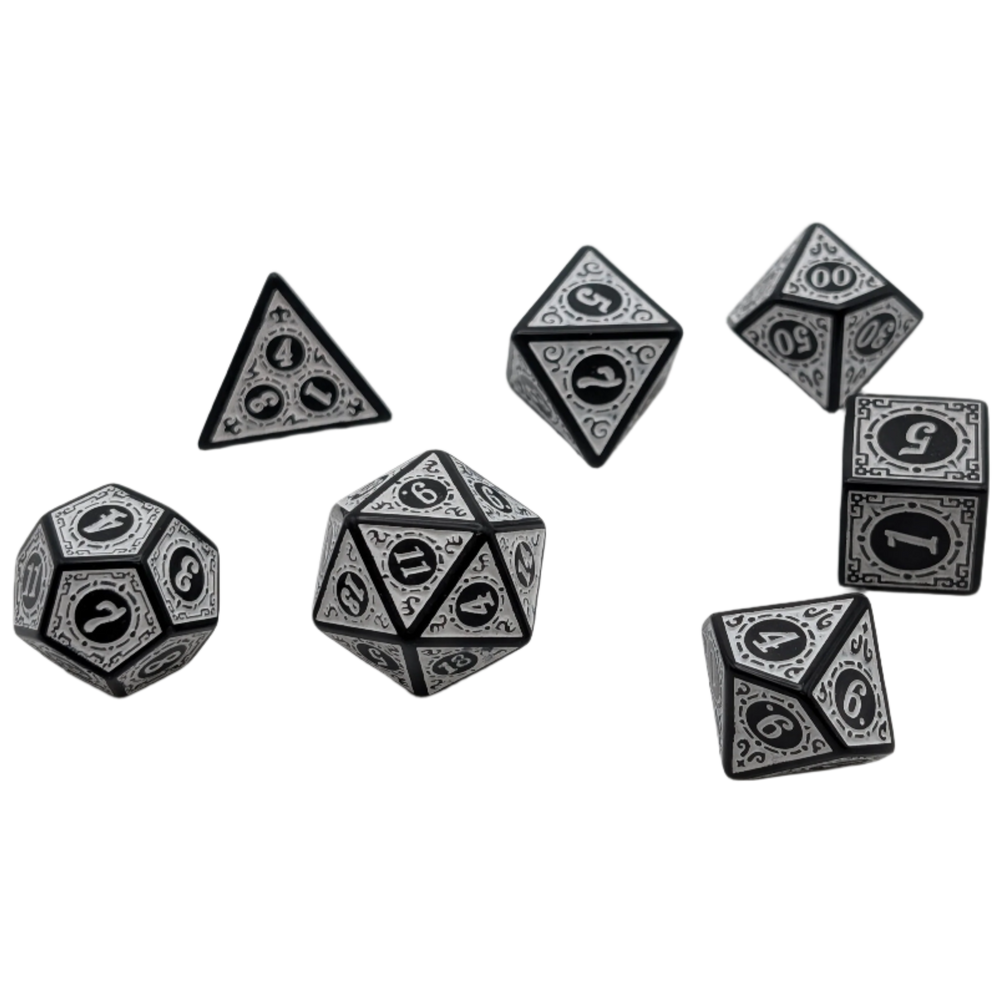 Enchanted Zen - 7 Piece DnD Dice Set | Acrylic RPG Gaming Dice (ONLINE ORDER ONLY)