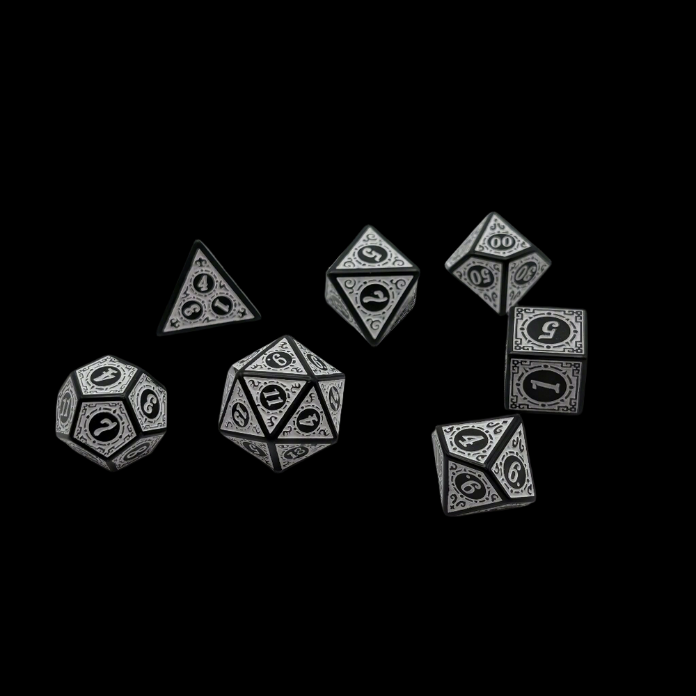 Enchanted Zen - 7 Piece DnD Dice Set | Acrylic RPG Gaming Dice (ONLINE ORDER ONLY)
