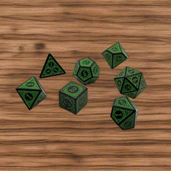 Enchanted Ent - 7 Piece DnD Dice Set | Acrylic RPG Gaming Dice (ONLINE ORDER ONLY)