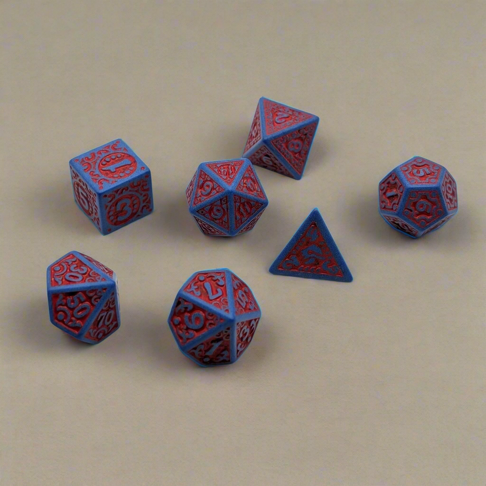 Enchanted Hero - 7 Piece DnD Dice Set | Acrylic RPG Gaming Dice (ONLINE ORDER ONLY)