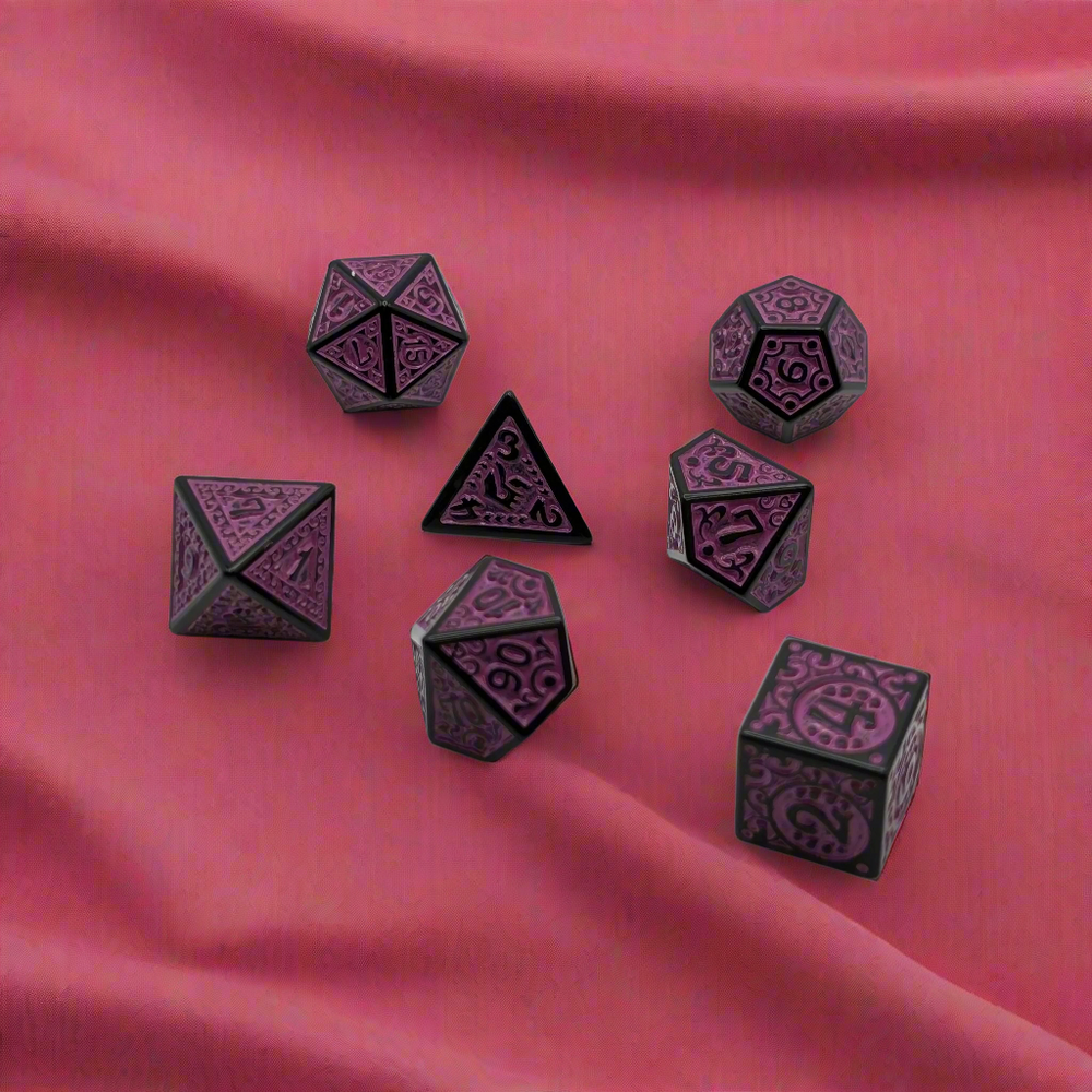 Enchanted Royalty - 7 Piece DnD Dice Set | Acrylic RPG Gaming Dice (ONLINE ORDER ONLY)