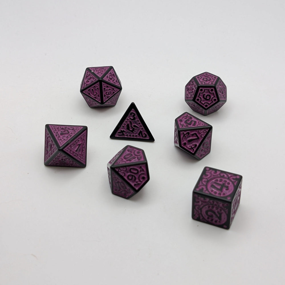 Enchanted Royalty - 7 Piece DnD Dice Set | Acrylic RPG Gaming Dice (ONLINE ORDER ONLY)