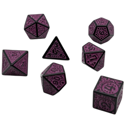 Enchanted Royalty - 7 Piece DnD Dice Set | Acrylic RPG Gaming Dice (ONLINE ORDER ONLY)