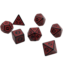Enchanted Demon - 7 Piece DnD Dice Set | Acrylic RPG Gaming Dice (ONLINE ORDER ONLY)