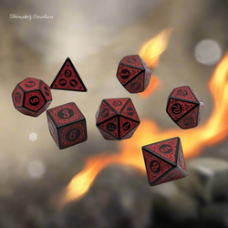 Enchanted Demon - 7 Piece DnD Dice Set | Acrylic RPG Gaming Dice (ONLINE ORDER ONLY)