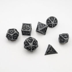 Elder Scroll - 7 Piece DnD Dice Set | Metal RPG Gaming Dice (ONLINE ORDER ONLY)