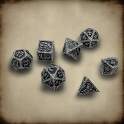 Elder Scroll - 7 Piece DnD Dice Set | Metal RPG Gaming Dice (ONLINE ORDER ONLY)