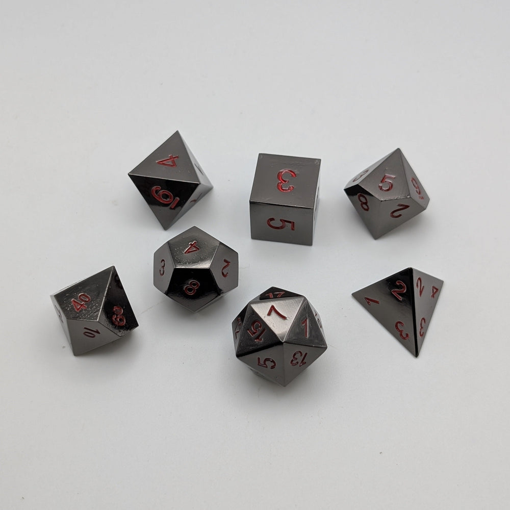 Ancient Passions - 7 Piece DnD Dice Set | Metal RPG Gaming Dice (ONLINE ORDER ONLY)