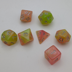 Summer's Joy - 7 Piece DnD Dice Set | Acrylic RPG Gaming Dice (ONLINE ORDER ONLY)