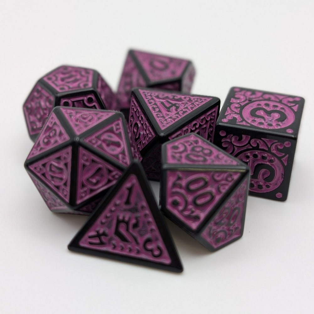 Enchanted Royalty - 7 Piece DnD Dice Set | Acrylic RPG Gaming Dice (ONLINE ORDER ONLY)