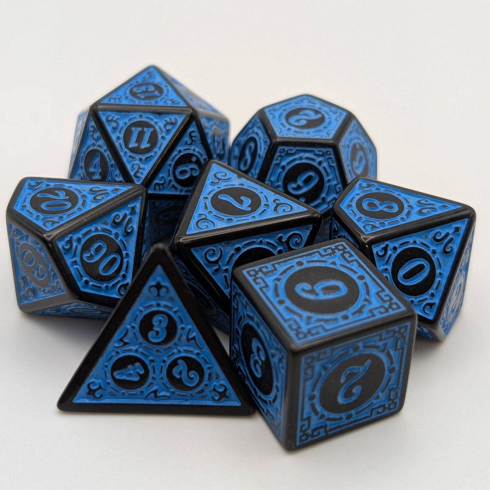 Enchanted Seas - 7 Piece DnD Dice Set | Acrylic RPG Gaming Dice (ONLINE ORDER ONLY)