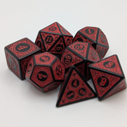 Enchanted Demon - 7 Piece DnD Dice Set | Acrylic RPG Gaming Dice (ONLINE ORDER ONLY)