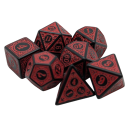 Enchanted Demon - 7 Piece DnD Dice Set | Acrylic RPG Gaming Dice (ONLINE ORDER ONLY)