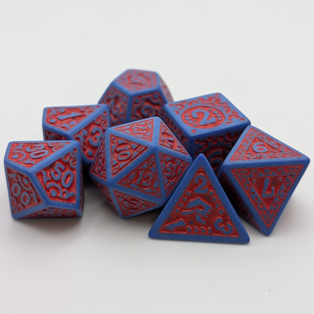 Enchanted Hero - 7 Piece DnD Dice Set | Acrylic RPG Gaming Dice (ONLINE ORDER ONLY)