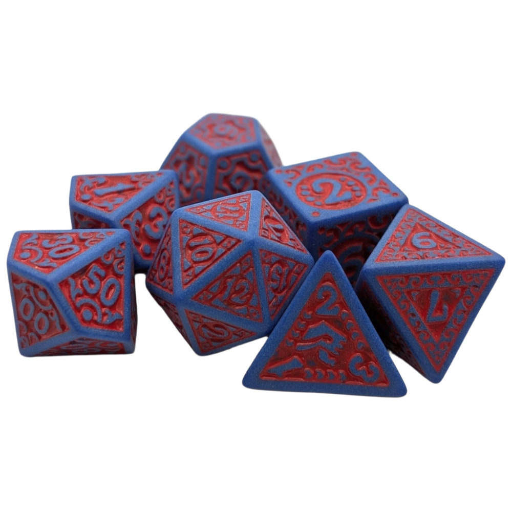 Enchanted Hero - 7 Piece DnD Dice Set | Acrylic RPG Gaming Dice (ONLINE ORDER ONLY)