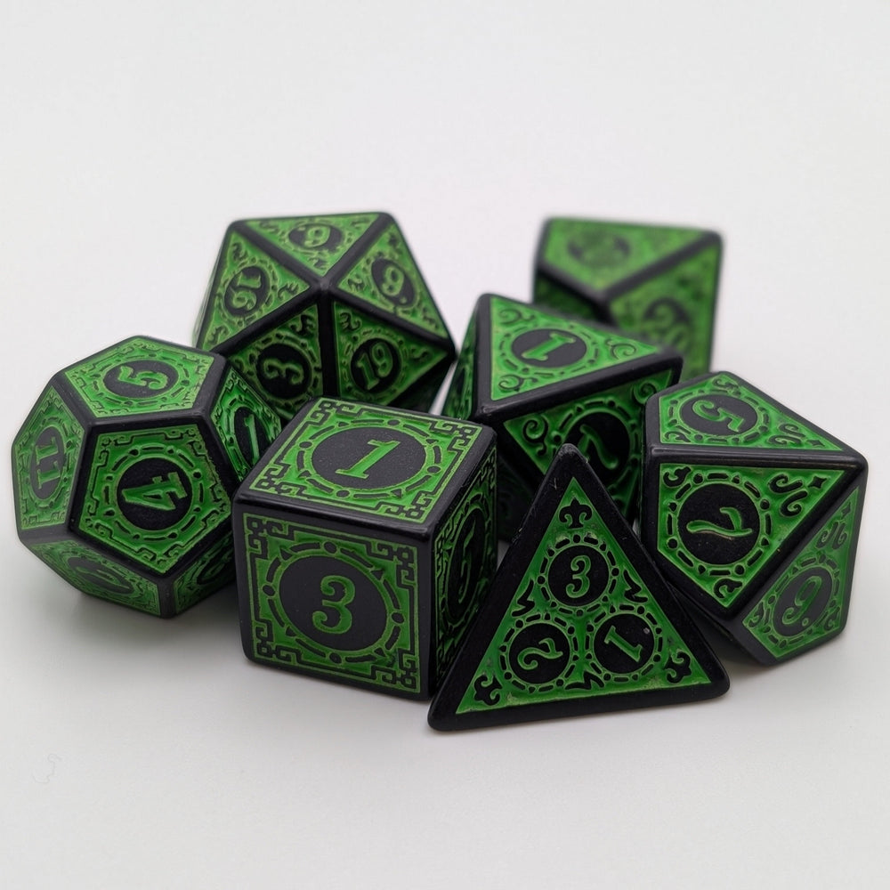 Enchanted Ent - 7 Piece DnD Dice Set | Acrylic RPG Gaming Dice (ONLINE ORDER ONLY)