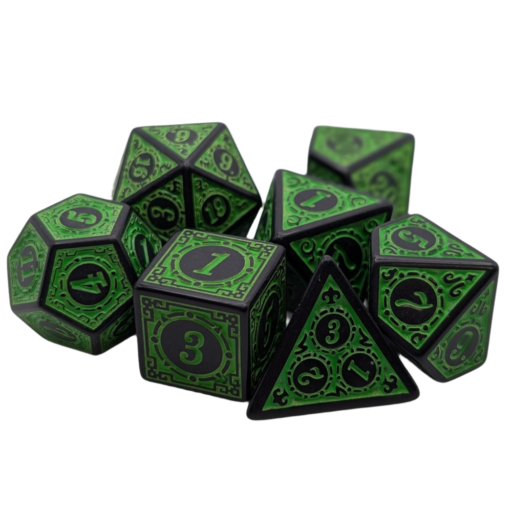 Enchanted Ent - 7 Piece DnD Dice Set | Acrylic RPG Gaming Dice (ONLINE ORDER ONLY)
