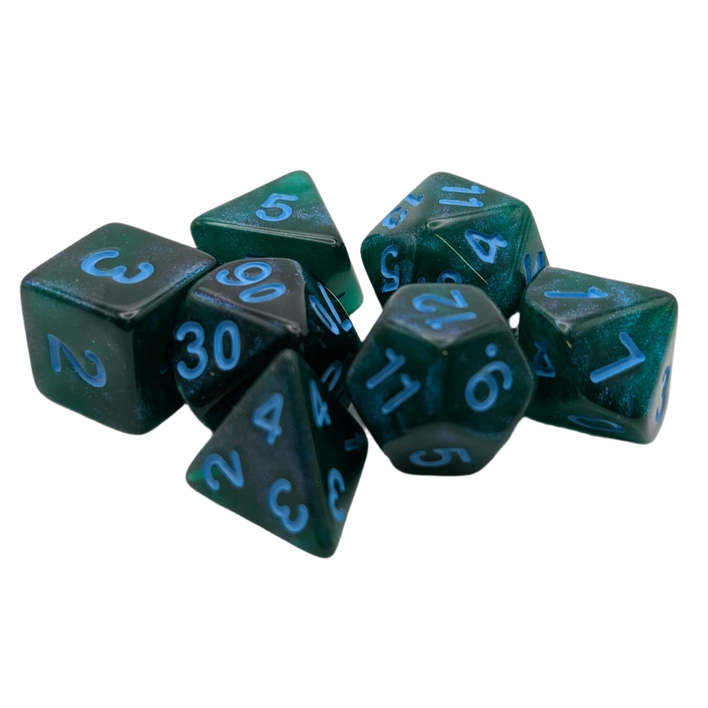 Lake Bottom - 7 Piece DnD Dice Set | Acrylic RPG Gaming Dice (ONLINE ORDER ONLY)