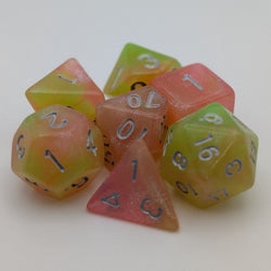 Summer's Joy - 7 Piece DnD Dice Set | Acrylic RPG Gaming Dice (ONLINE ORDER ONLY)