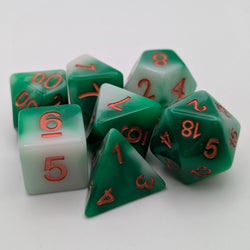 Pine Needles - 7 Piece DnD Dice Set | Acrylic RPG Gaming Dice (ONLINE ORDER ONLY)
