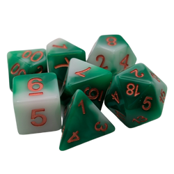 Pine Needles - 7 Piece DnD Dice Set | Acrylic RPG Gaming Dice (ONLINE ORDER ONLY)