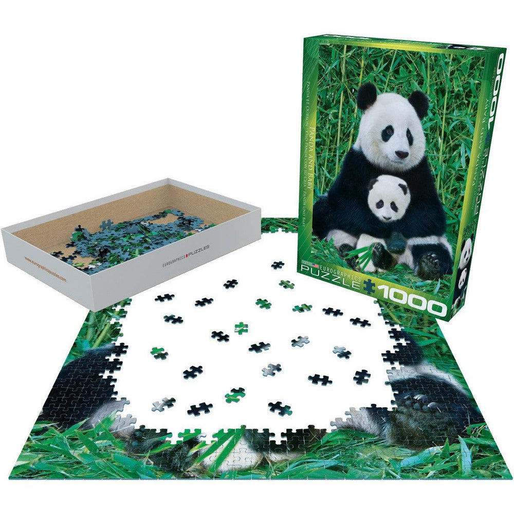 Panda & Baby 1000 Piece Jigsaw Puzzle Eurographics (ONLINE ORDER ONLY)