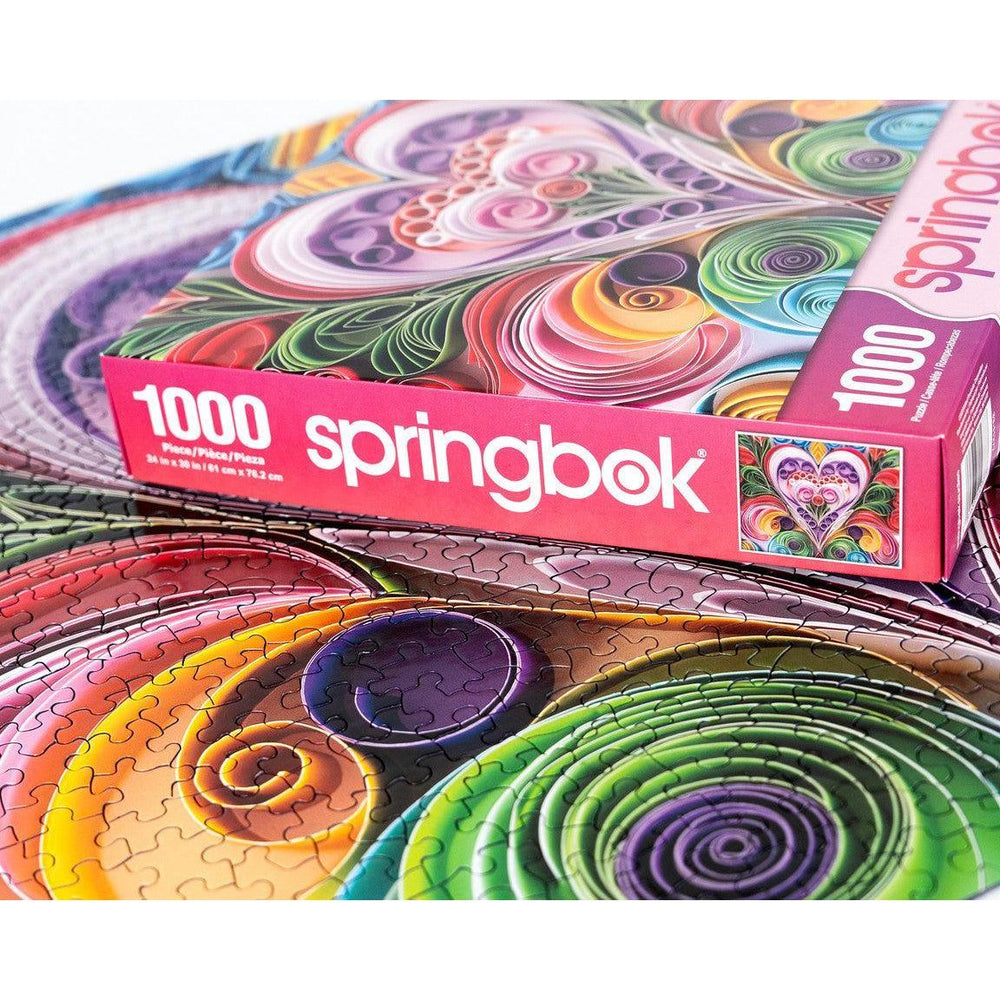 Paper Hearts 1000 Piece Jigsaw Puzzle Springbok (ONLINE ORDER ONLY)
